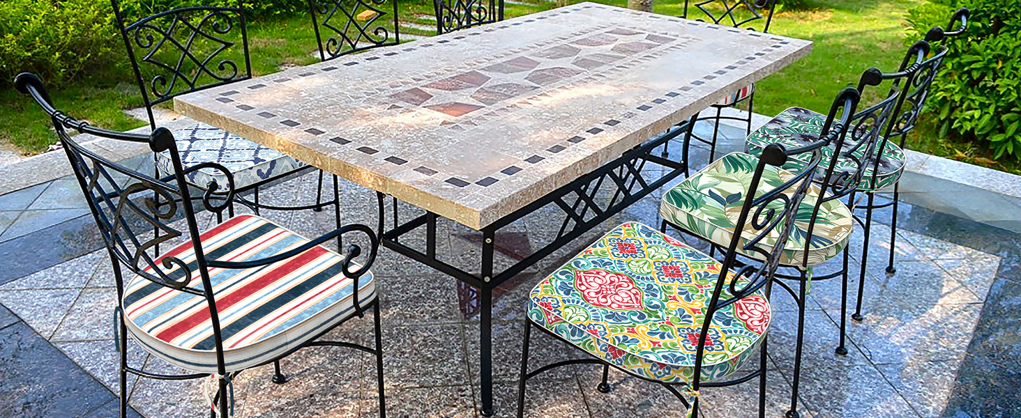outdoor patio dining chair cushions waterproof seat pads replacement