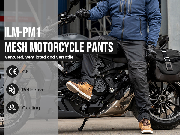 Amazon.com: ILM Mesh Motorcycle Pants for Men with CE Armor