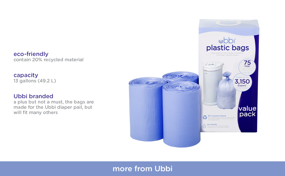 Ubbi Plastic Bags, 75 Pack, 3 Count Amazon.ca Health & Personal Care