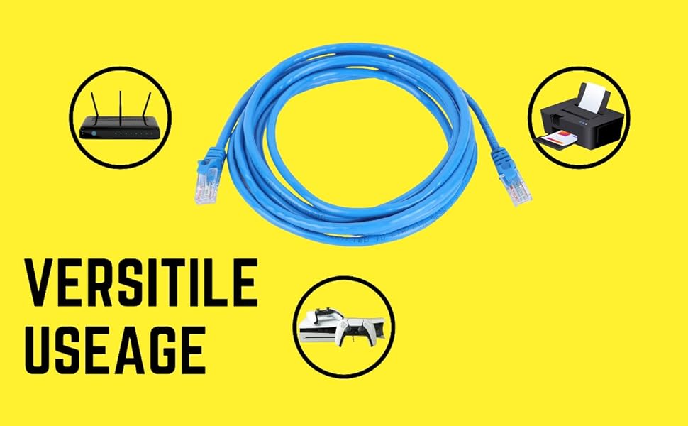 専用6-5 6 5 Pack Cat 6 Lan Cable, High Speed Gigabit Internet Network