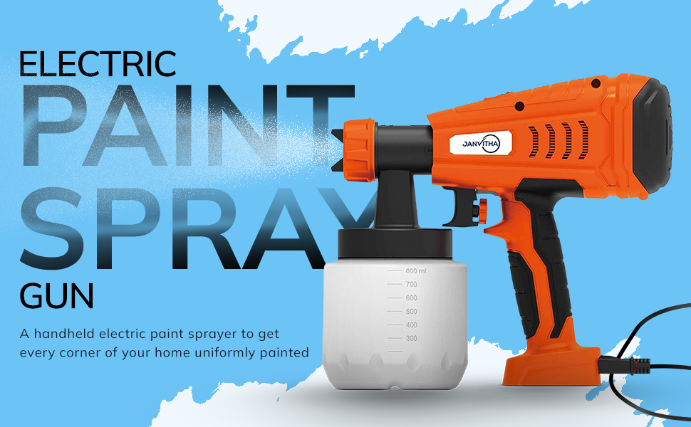 Janvitha 550W HVLP Electric Paint Sprayer, Paint Spray Gun with Copper
