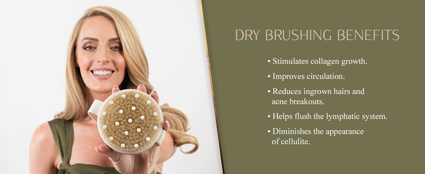 Dry Body Brush, dry brushing body brush, body brush