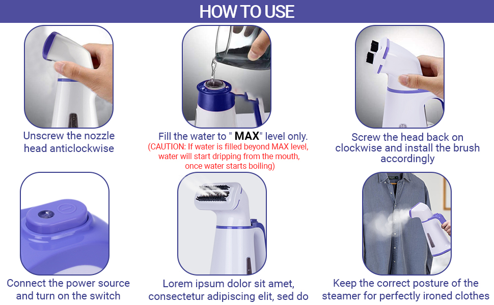 AGARO Prime 800 Watts Garment Steamer for Clothes with Detachable Brush