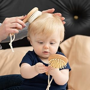 baby hair brush and comb set toddler infant hairbrush newborn grooming cradle cap soft bristle