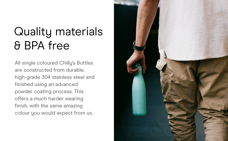 Chilly's Original Sports Bottles BPAFree Stainless Steel Reusable