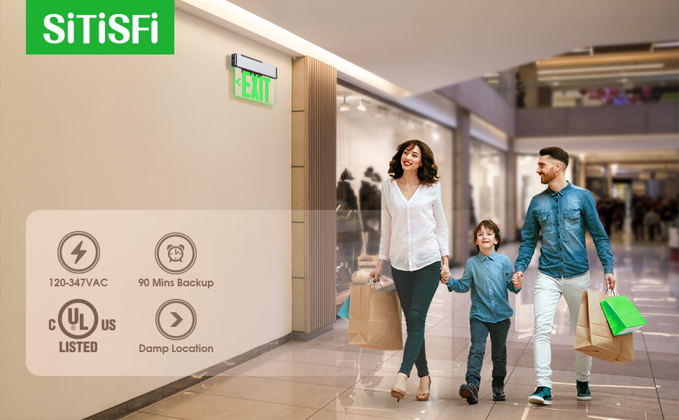 LED Edge Lit Exit Sign