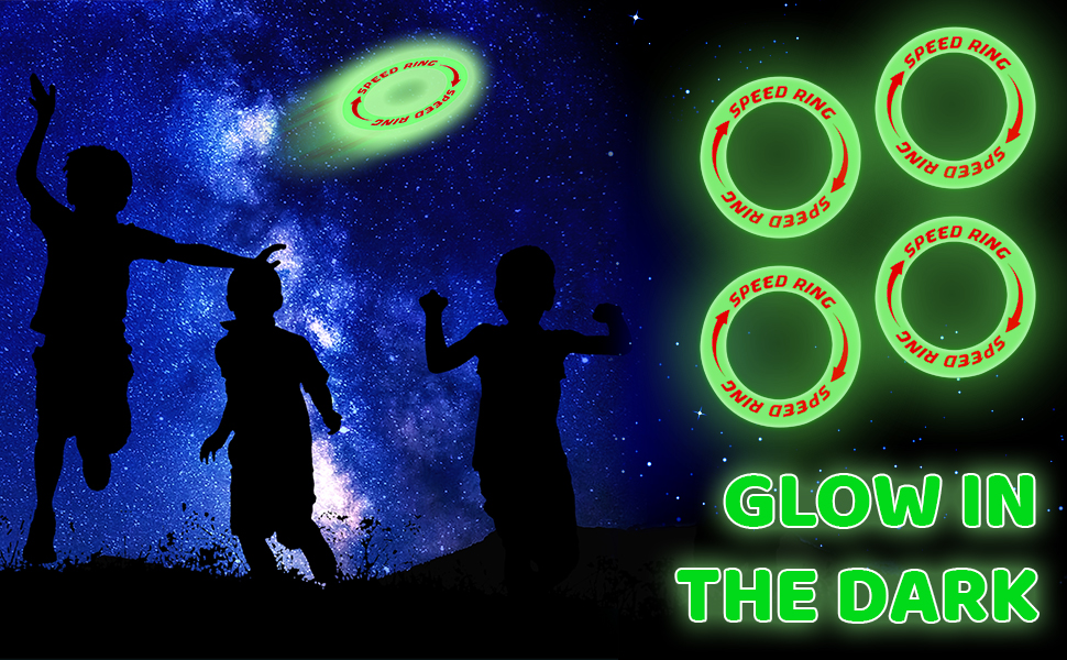 Flying Rings Flying Disc Glow in The Dark Frisbees Fly Straight