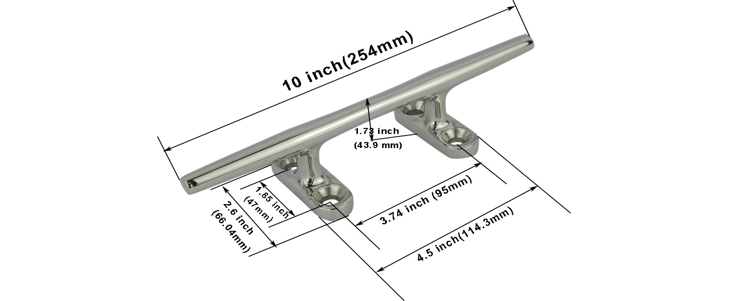 10 INCH BOAT CLEAT 