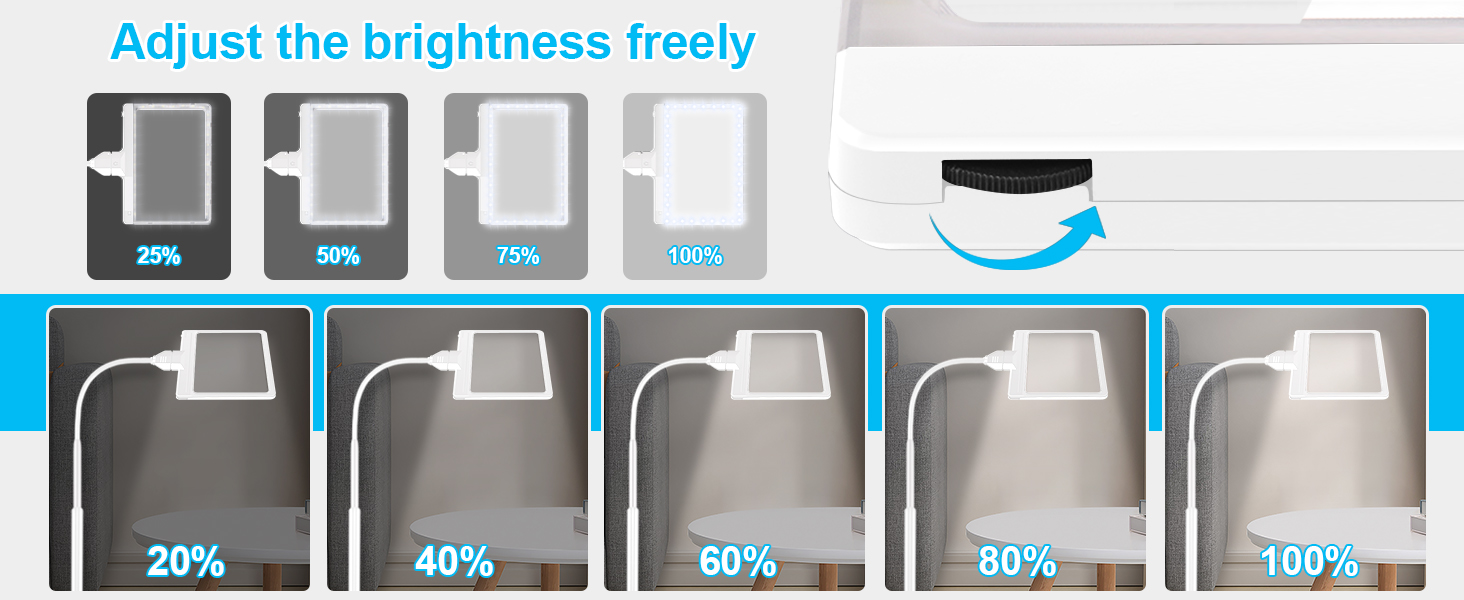 floor magnifying glass with light