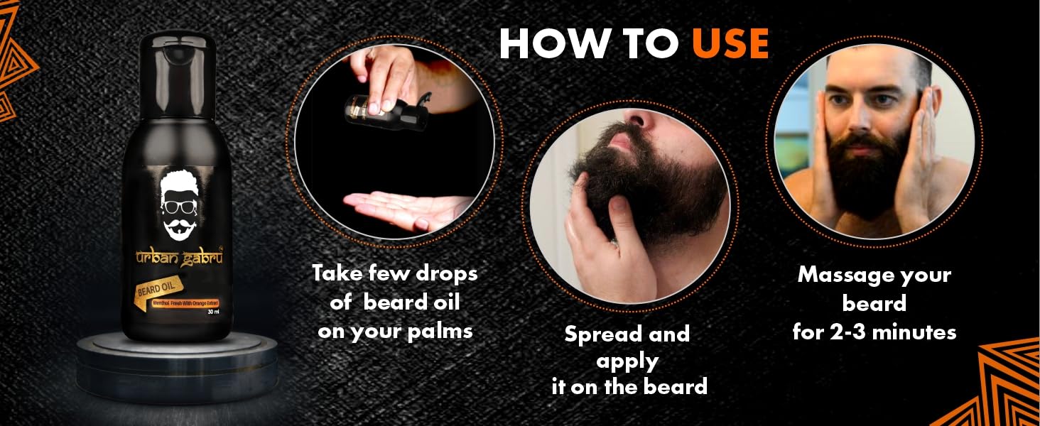 UrbanGabru Beard Oil for Beard Growth 100 Natural (30 ml) Paraben