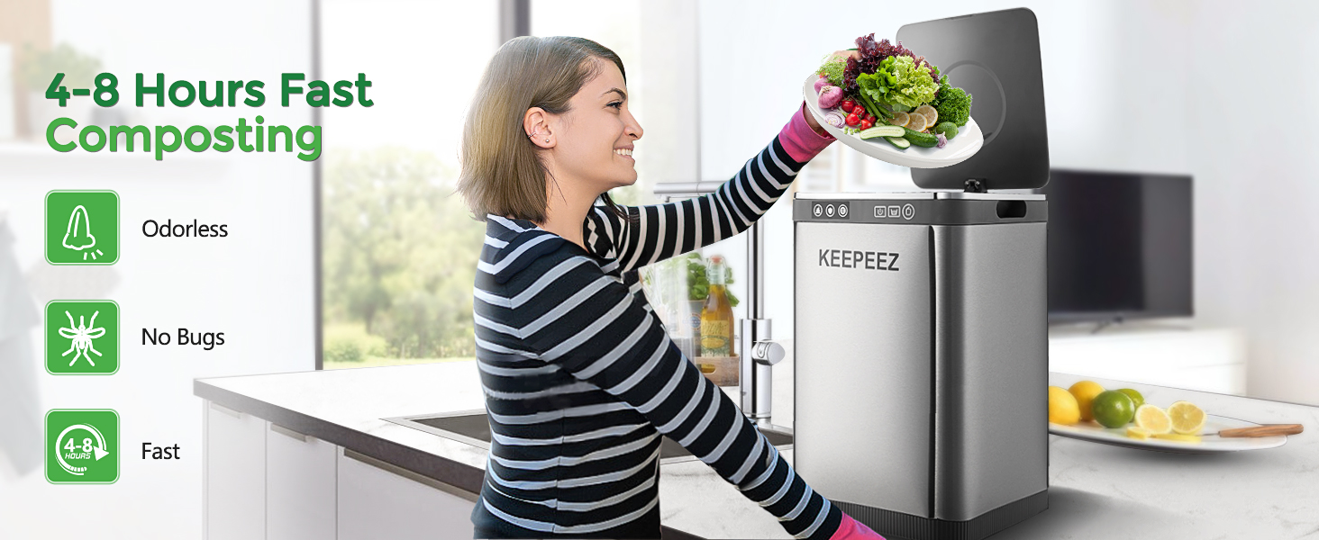 4LB Max Electric Composter, Kitchen Composter Energy