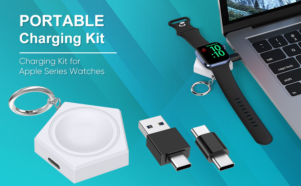 Charger for Apple Watch with 2 Adapter, Travel