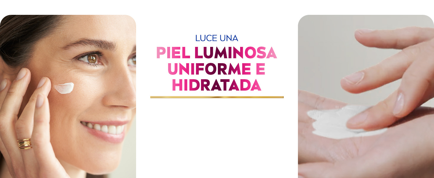 Piel luminosa uniforme e hidratada