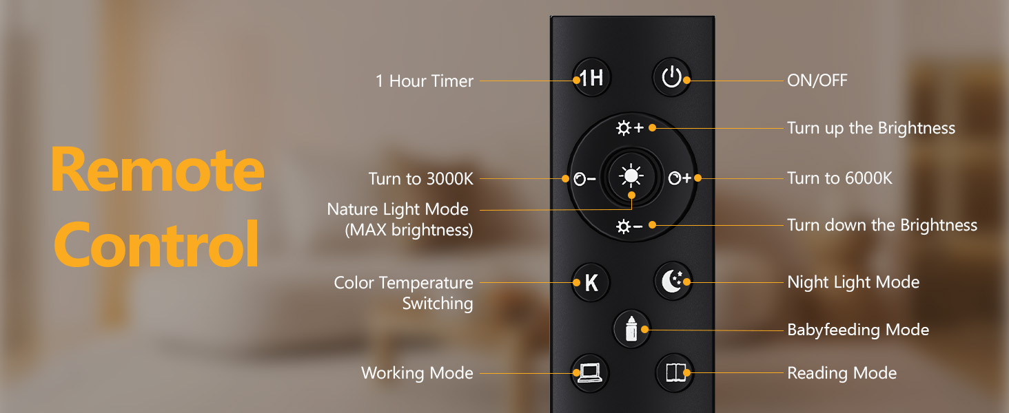 floor lamp with remote control