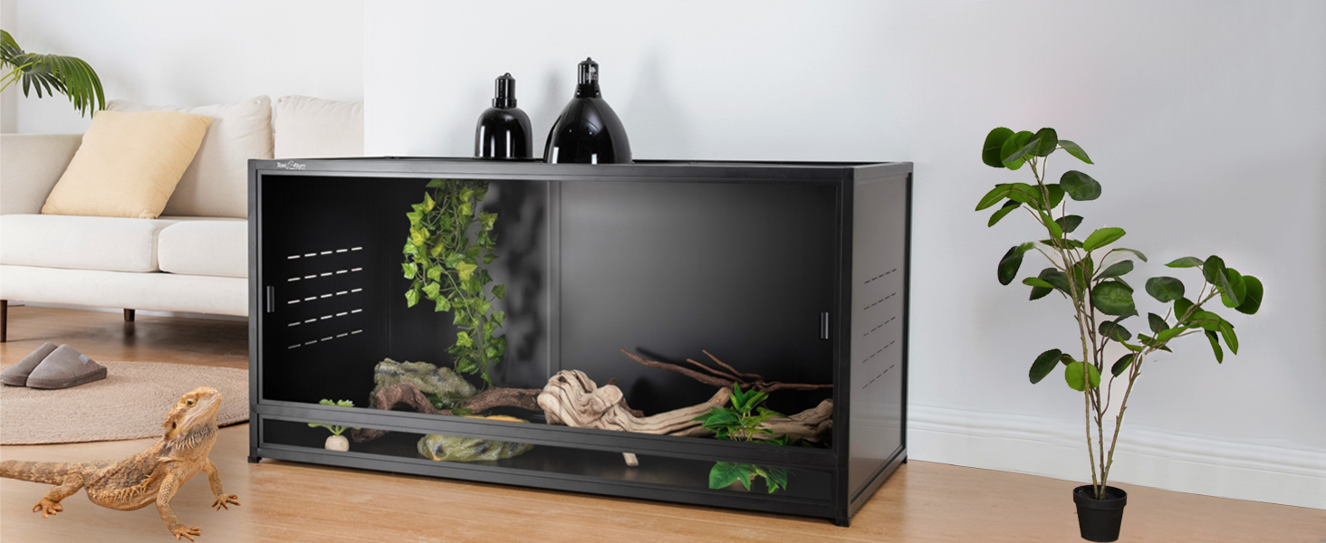 PVC Reptile Enclosure 48"x24"x24"Reptile Terrarium 120