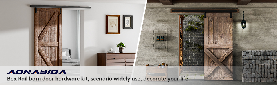 box rail sliding barn door hardware kit