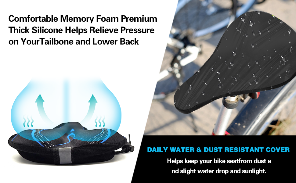 Padded Gel Bike Seat Cover