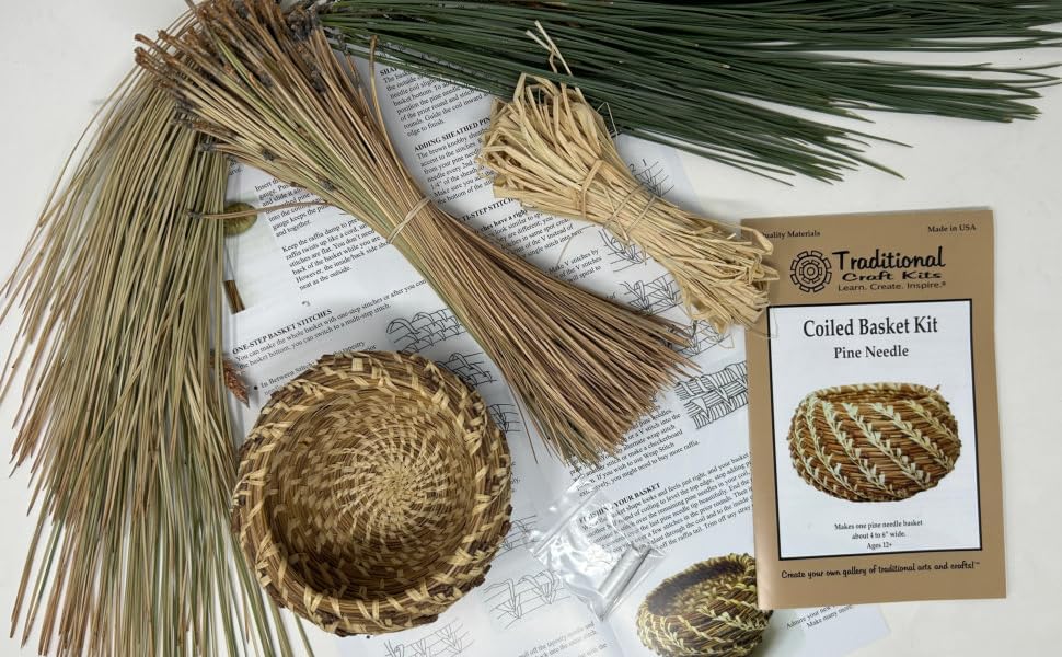 Coiled Basket Kit - Pine Needle Basket making