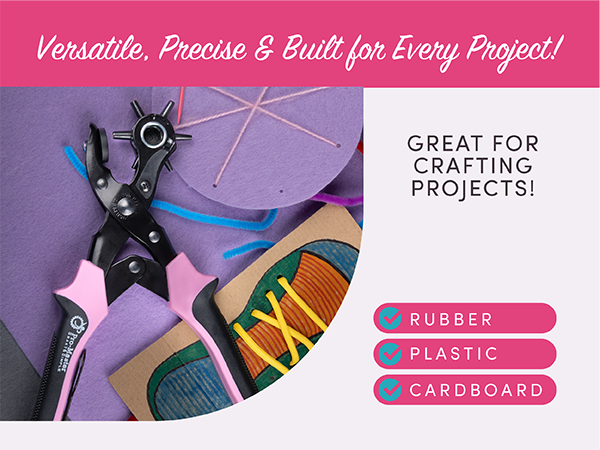 hole punch for rubber plastic cardboard crafting 