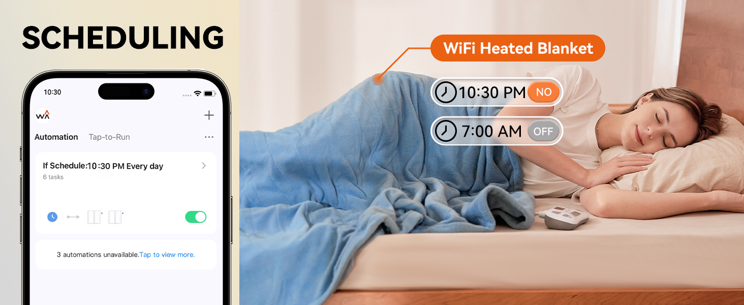 Warm Storm Heated Blanket WiFi Connected 90"x 100" Polar