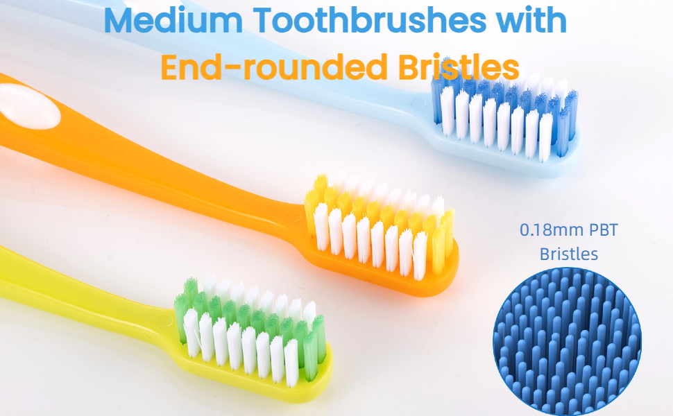 Medium Toothbrushes for Adults