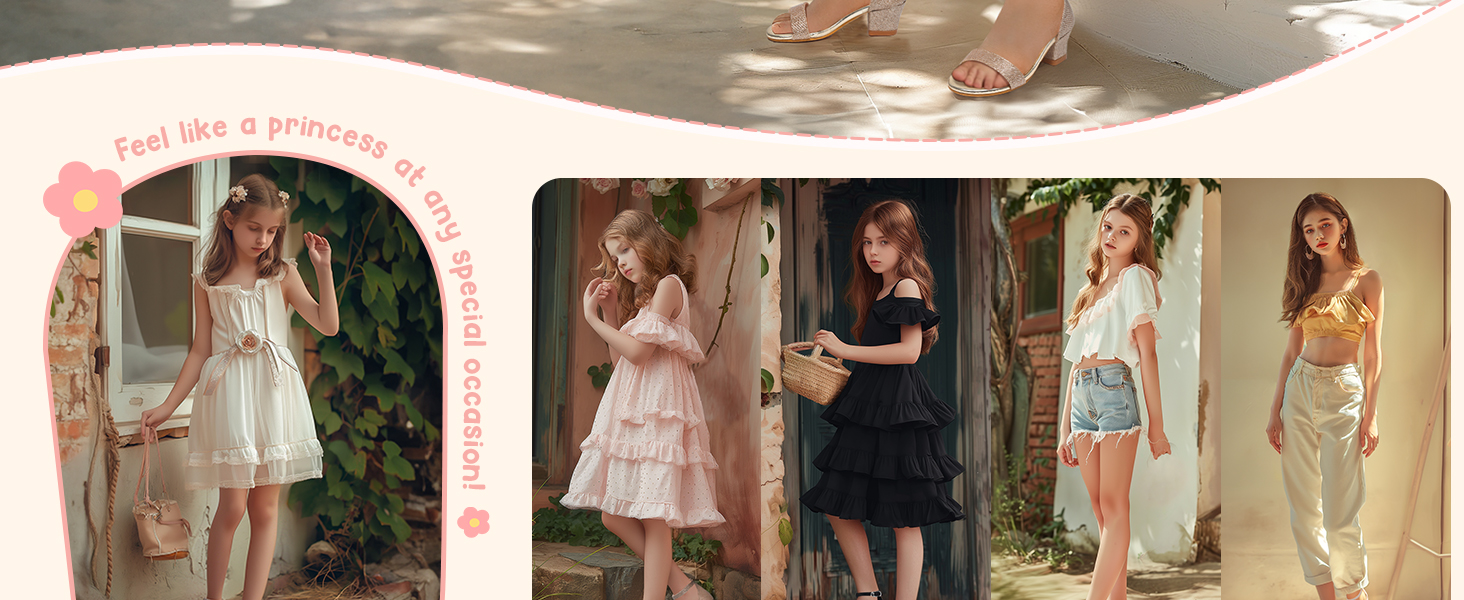 2 FOGOIN Girls Sandals