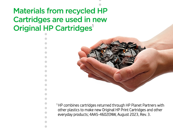 original hp toner print vibrant color recycled cartridges high air quality secure printing