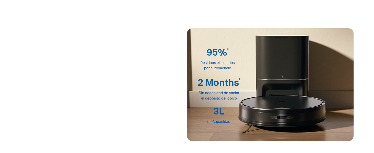 Tapo RV20 Max Plus - Robot Aspirador y Fregasuelos con 5300Pa + Base de Auto-Vaciado inteligente