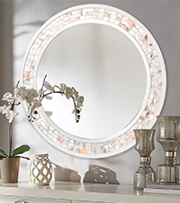 Amazon.com: Tanmicoshomy Round Wall Mirror 24 Inch,Circle