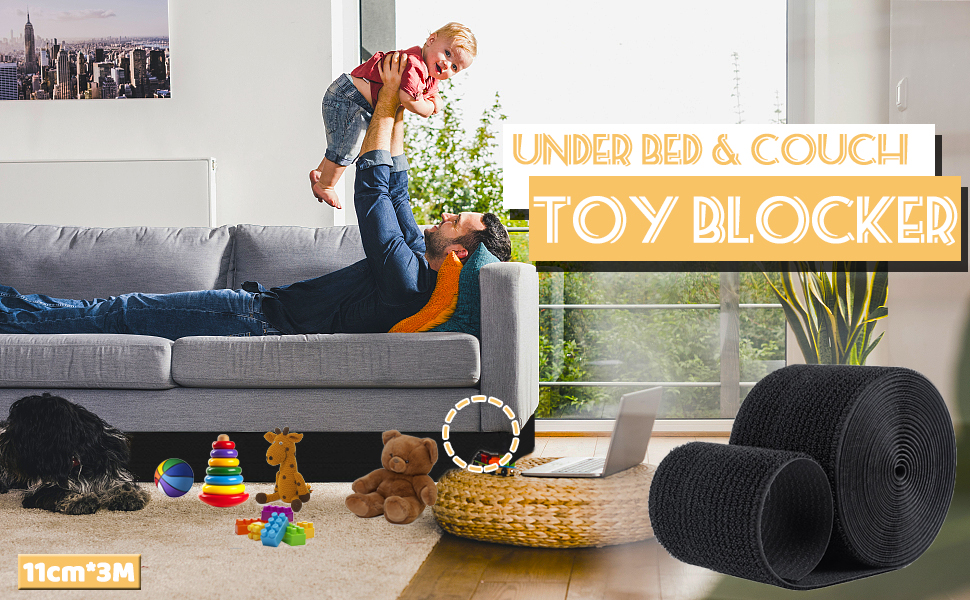 TEUVO 11cm x 3m Toy Blocker for Under Bed and Under Couch
