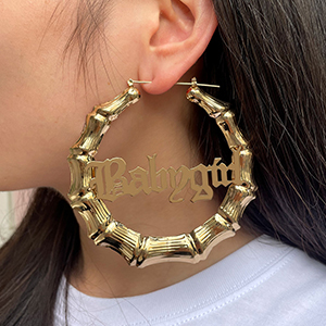 babygril bamboo earrings