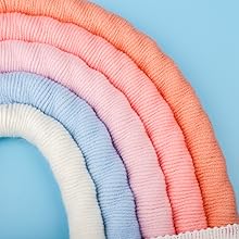 Linkstyle Gewebter Regenbogen Wandbehang