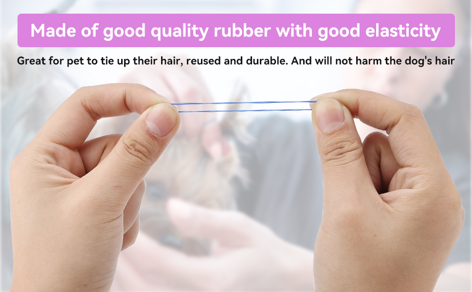 Cyrank 10 Packs of Elastic Bands for Dogs, Hair Ties for Dogs, Wool Bands for Dogs with Mini DIY Elastic Bands, Colourful Beauty Accessories for Dogs 14 Paquetes de Bandas elásticas para Perros