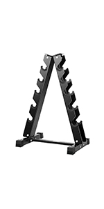 5 Tier Thickness Heavy Duty A Frame Dumbbell Rack Free Weight Stand