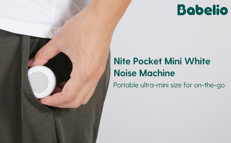 White Noise Machine Babelio Mini Sound Machine for Adults Kids Baby