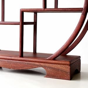 Amazon｜飾り棚 和風 和室 床の間 丸形 円形 シノワズリ 珍品棚