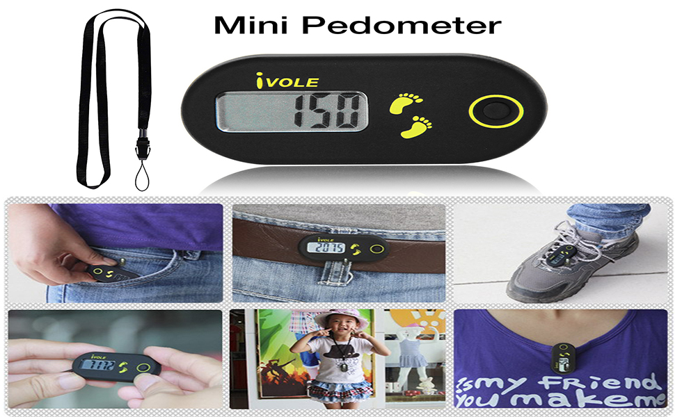 Pedometer, Walking Pedometer Calorie Counter with Clip, Simple Step Counter Walking 3D Pedometer
