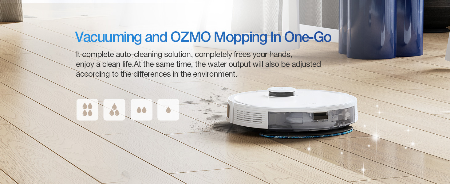 ECOVACS Robot Vacuum Cleaner and Mop DEEBOT N10, Powerful 4300Pa