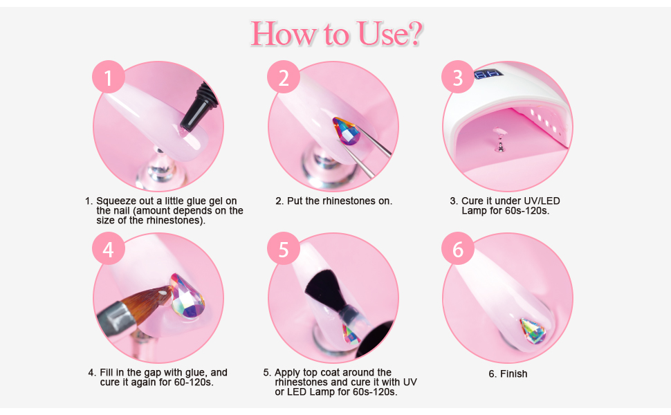 diamond glue gel polish for nail