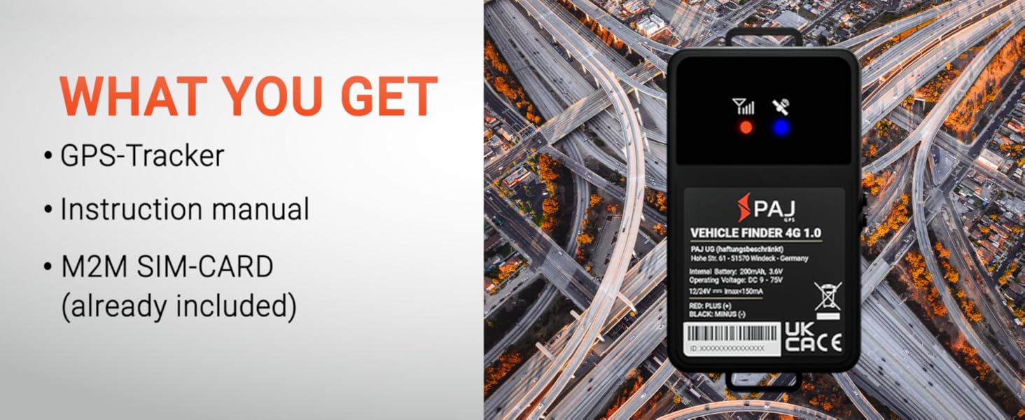 PAJ GPS Vehicle Finder 4G 1.0 Direct Connection to The