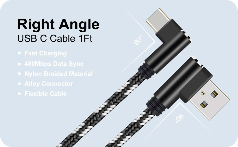right angle usb c cable