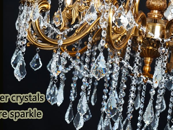 Akeelighting Crystal Chandelier Lighting Modern, Antique