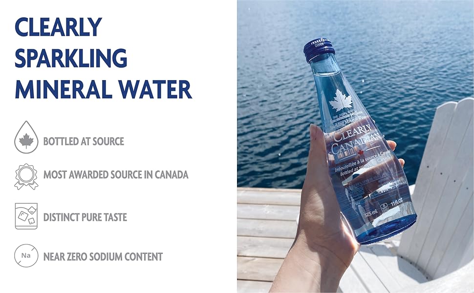 Clearly Canadian Clearly Sparkling Spring Water Beverage, Natural & Carbonated
