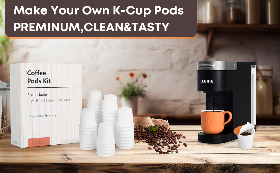 TOVECARE, 45 Count Make Your Own K Cup Coffee Pods