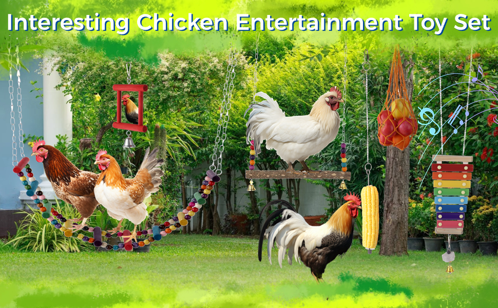 6 PCS Chicken Toys Set, Chicken Xylophone Toy, Chicken