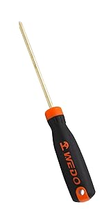 WEDO Non-Sparking Awl Sewing Awl Scratch Awl Tool for Sewing Scratch Wood  Leather Punch Book Binding DIN Standard BAM & FM Certificate Beryllium  Copper 3mm Diameter 4 Blade Length Beryllium Copper 1pc(berylli