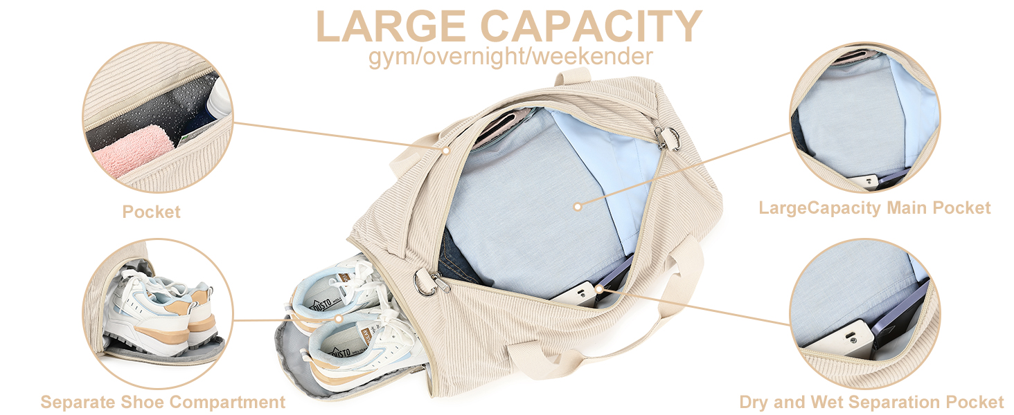 gym bag with shoe compartment
