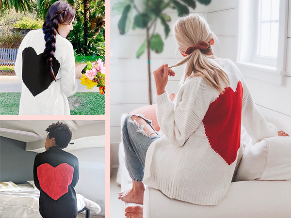 トップス SORIN Wool Blend Heart Cutting Sweater SORIN Wool Blend Heart Cutting Sweater