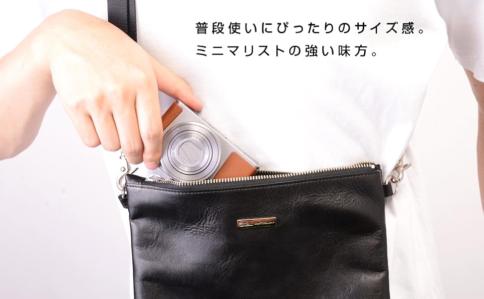 Amazon.co.jp: SEAL 本革製 リバーシブル ミニサコッシュ