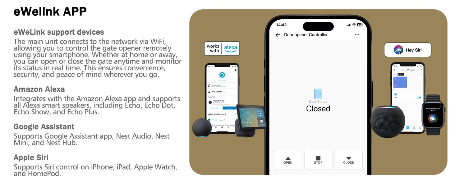 slide gate motor wifi control smart app sliding gate opener